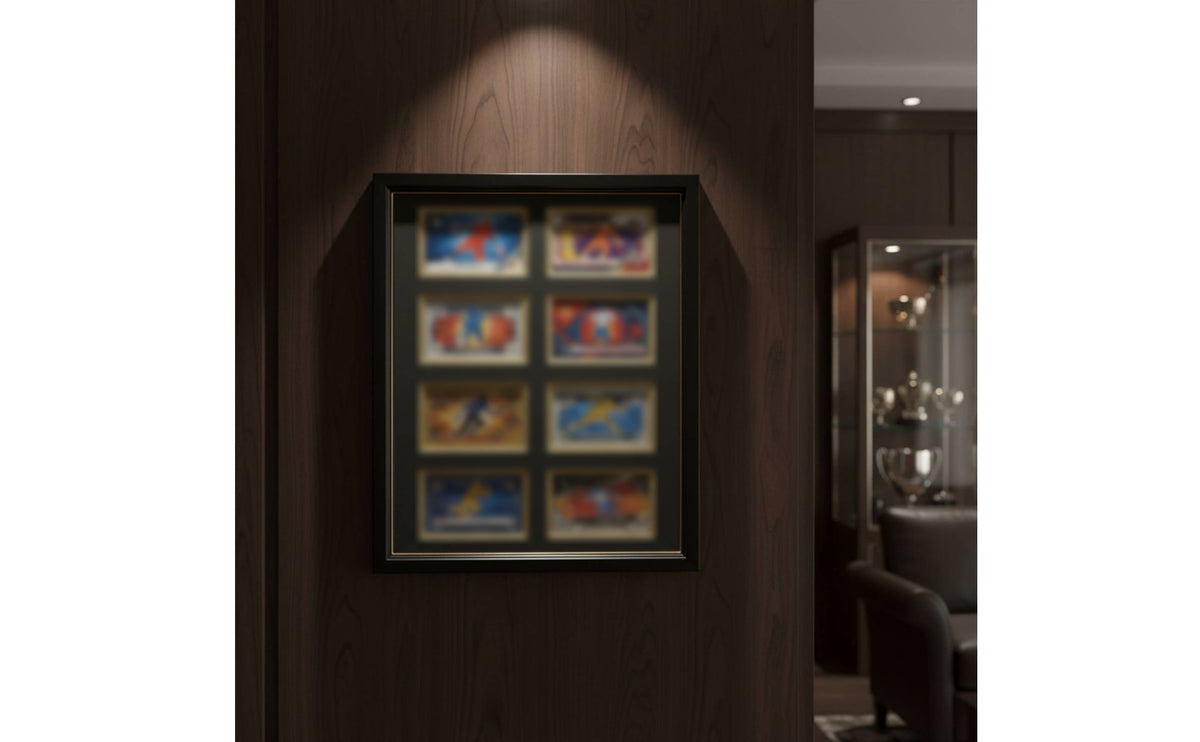 Hardwood Wood Collection Frame Dustproof Trading Card Display Frame Home Decor High-Clearness Cover for Office