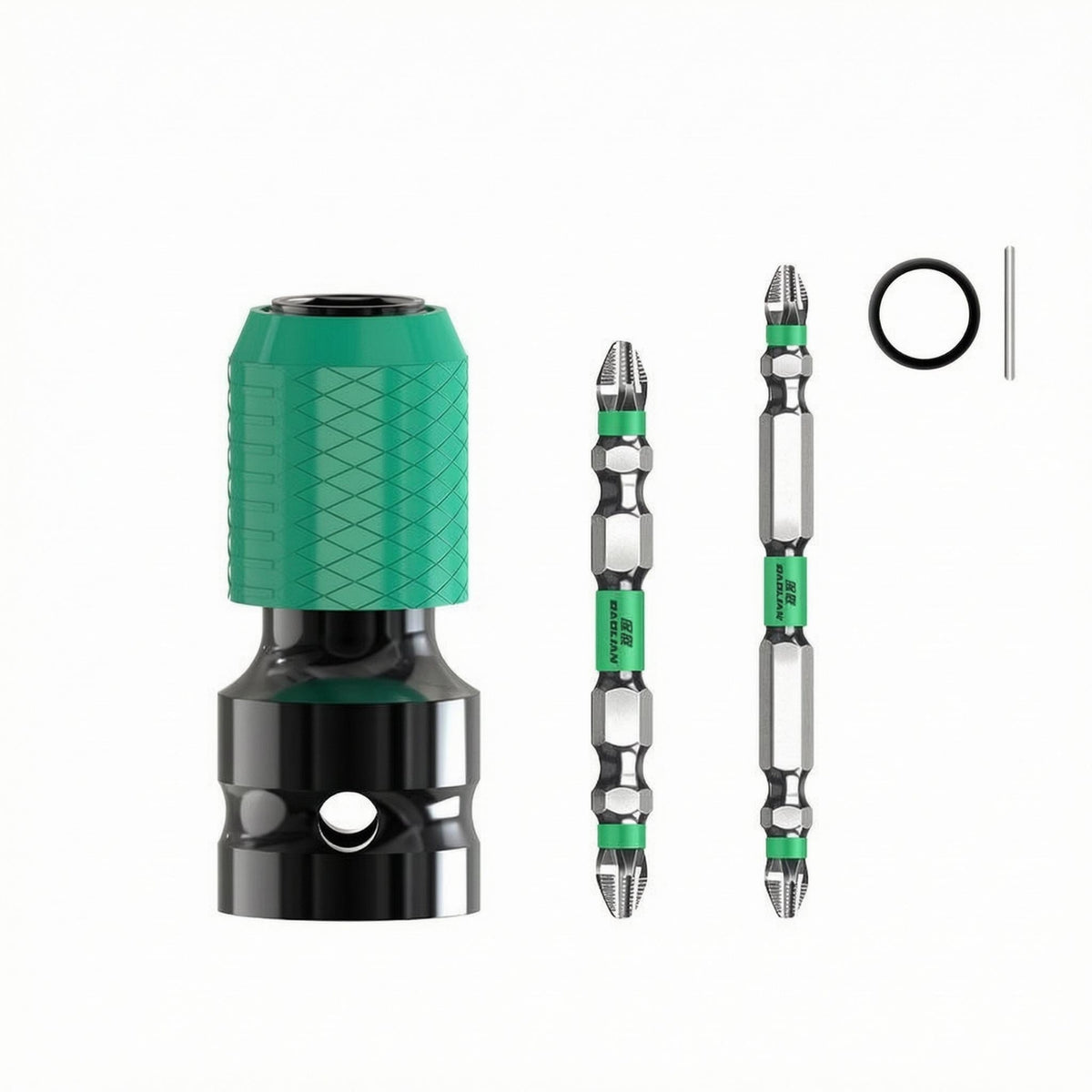 Diamond-Textured Grip Telescopic Socket Adapter Metal Body Electric Wrench Adapter Locking Pin Socket Converter Chuck Included Bits