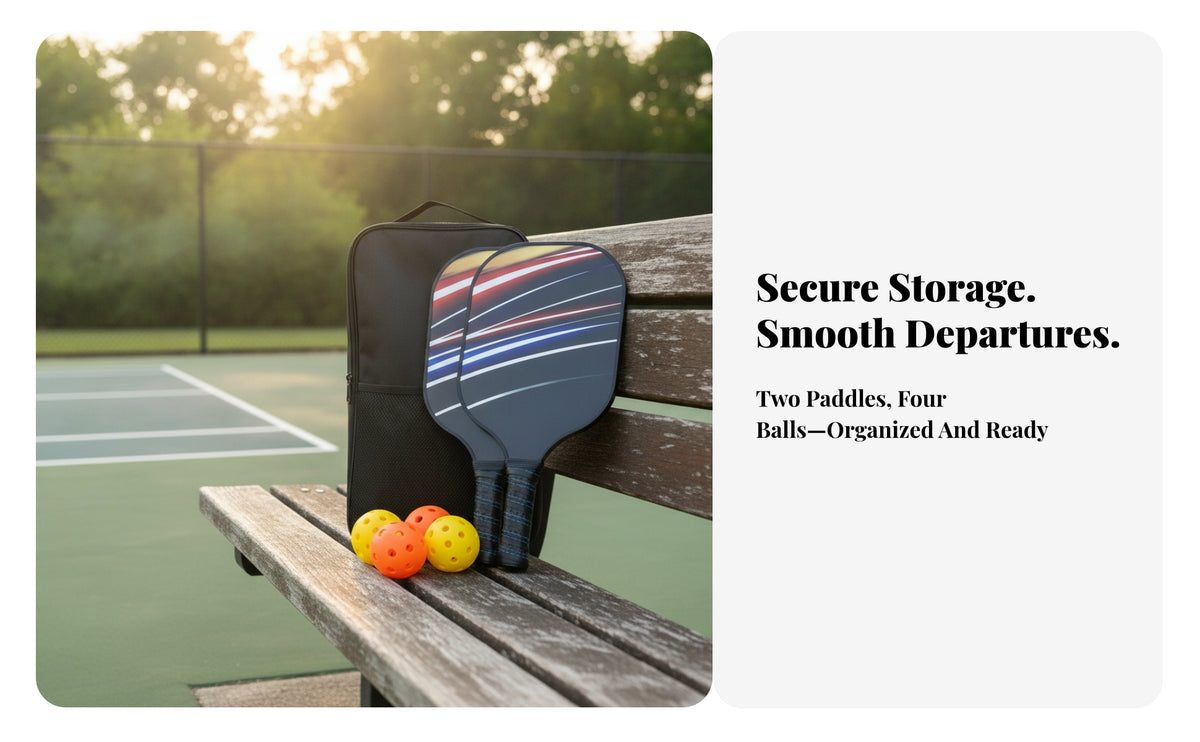 Pickleball Kit with Carrying Case | Beginner-Friendly, paddle game bundle with Bag and Balls, Lightweight, for Outdoor Courts