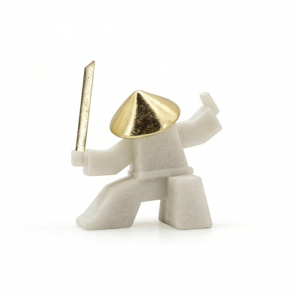 Tabletop Figurine Abstract Fighter Figurine Geometric Statue for Homeowners, Art Collectors, Office, Bookshelf