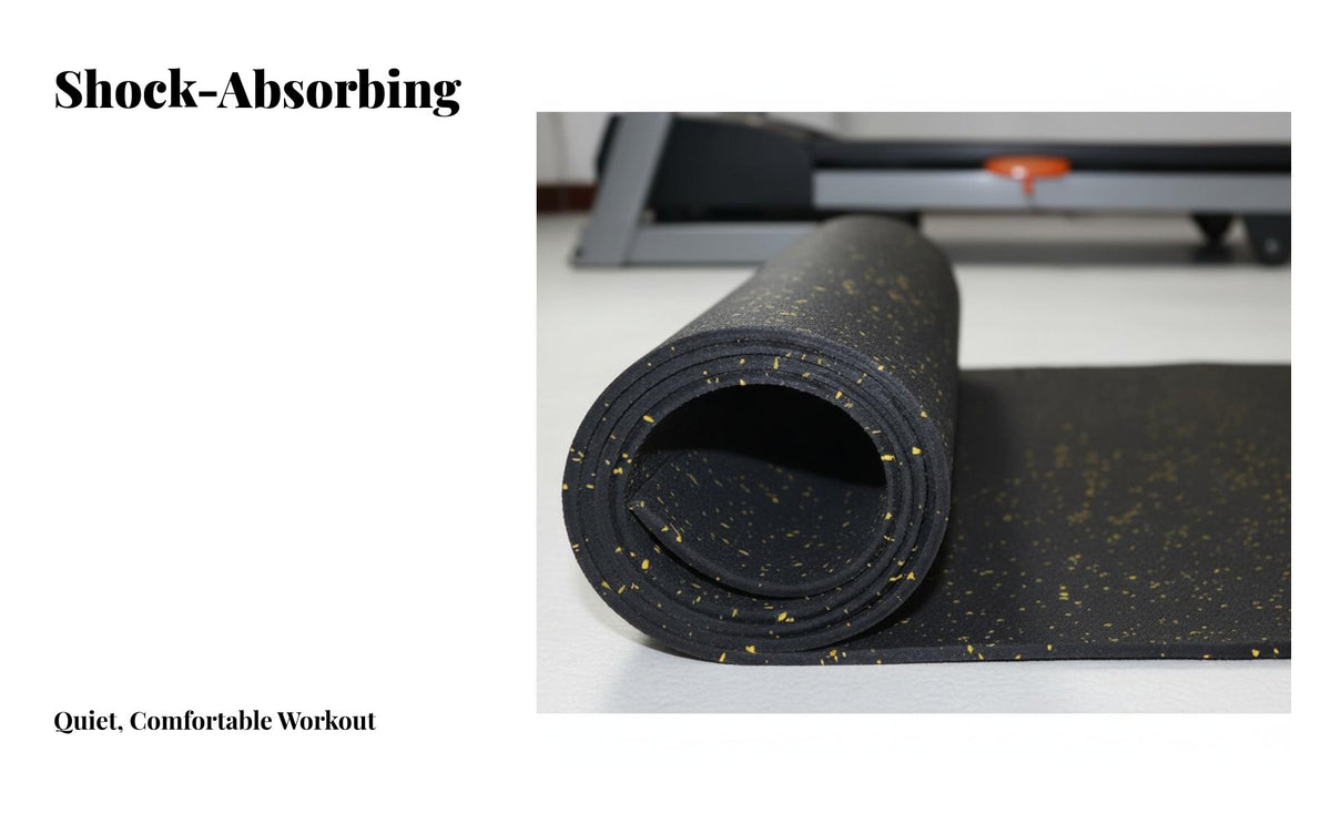 Treadmill Mat Noise Reducing Shock Absorbing Pad Vibration Dampening Shock Absorbing Floor Mat for Apartment