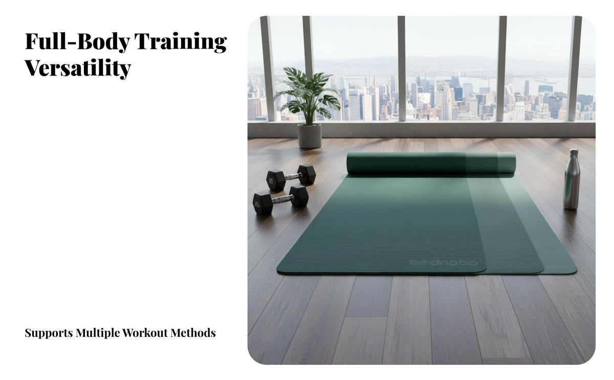 Tear Resistant Men's Workout Mat Easy to Clean Thick Exercise Mat Portable Noise Reducing for Pilates