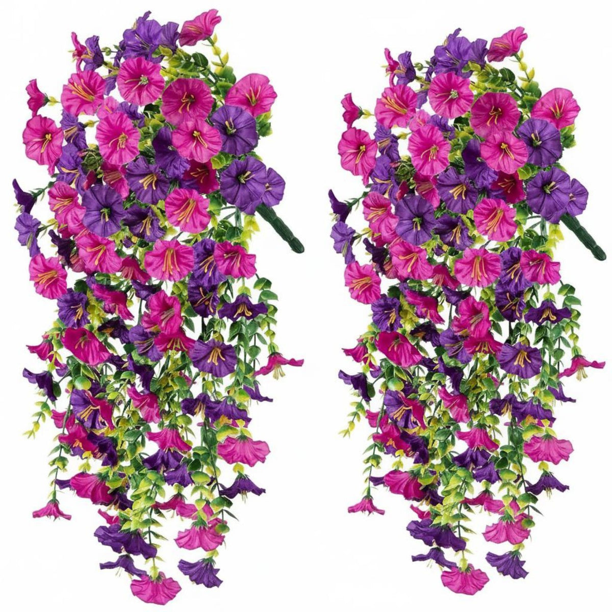 Artificial Morning Blossom Vine No Maintenance Fake Hanging Flower Textile Foliage Bloom & Stem for Patio, Balcony