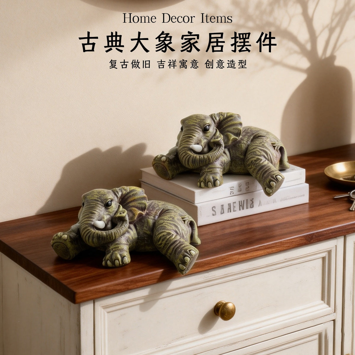 Elephant TV Cabinet Decorative Ornament