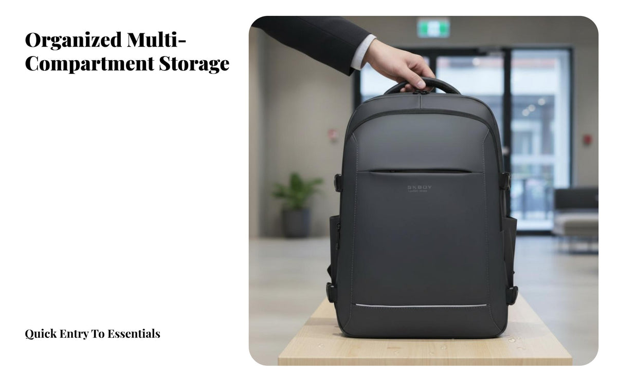 Multifunctional Waterproof Oxford Laptop Backpack, Large Capacity, Business Travel Men