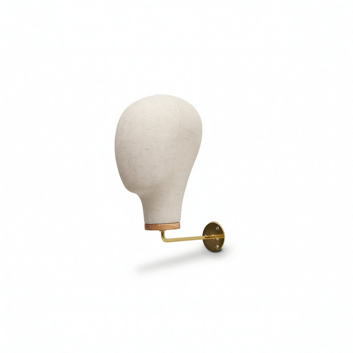 Mannequin Head with Wall Mount Minimalist Wall Mannequin Head Headdress Display Stand Space-Saving Beige for Retailers