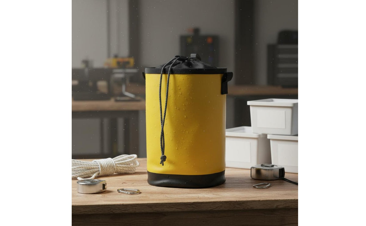 Water Resistant Rope Storage Container Bag Lightweight Drawstring Tool Container Multi-Pocket Design for Arborists, Construction Workers