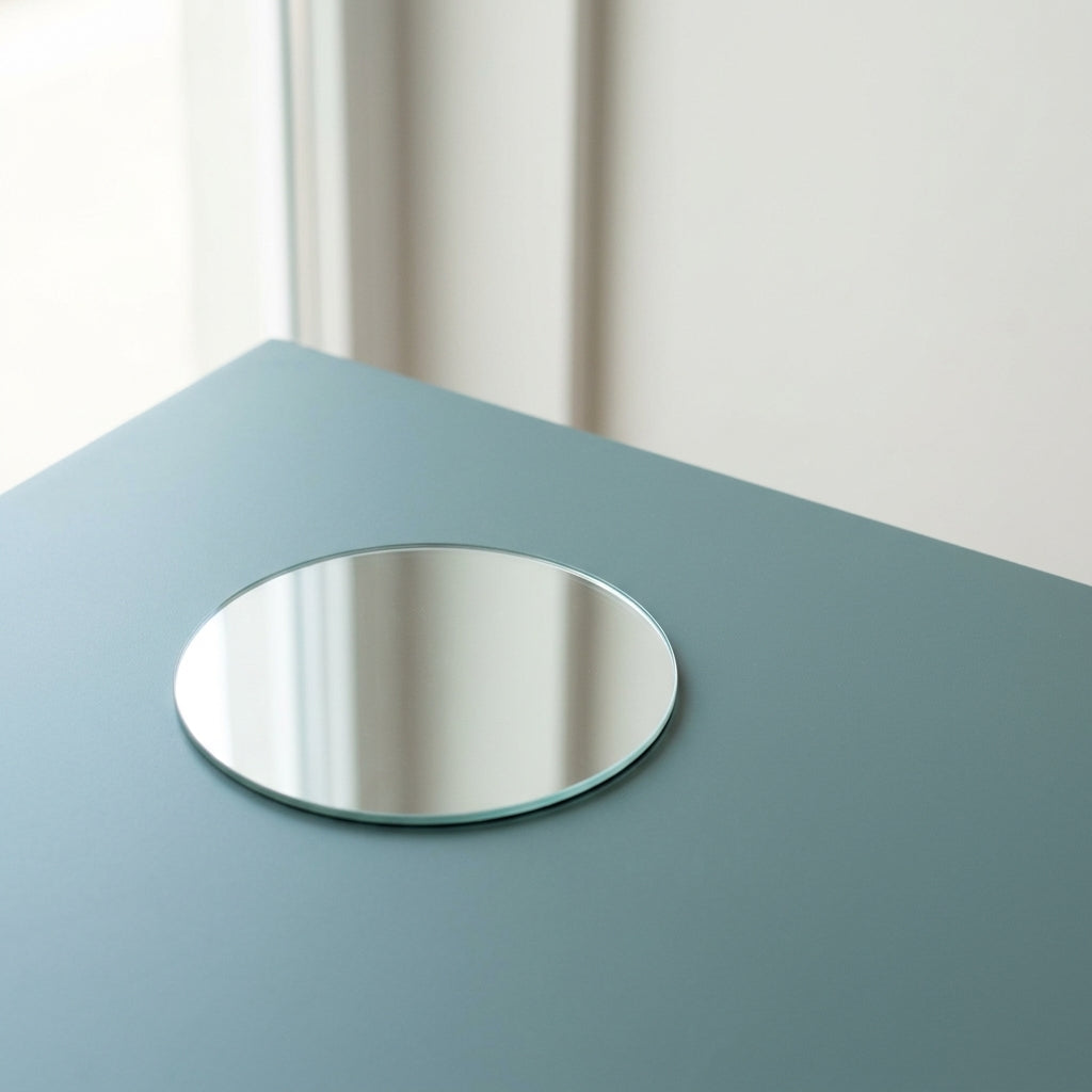DIY Round Flat Glass Mirror, 1mm Thick, Non-Magnifying, Unframed Mini Mirror Lens
