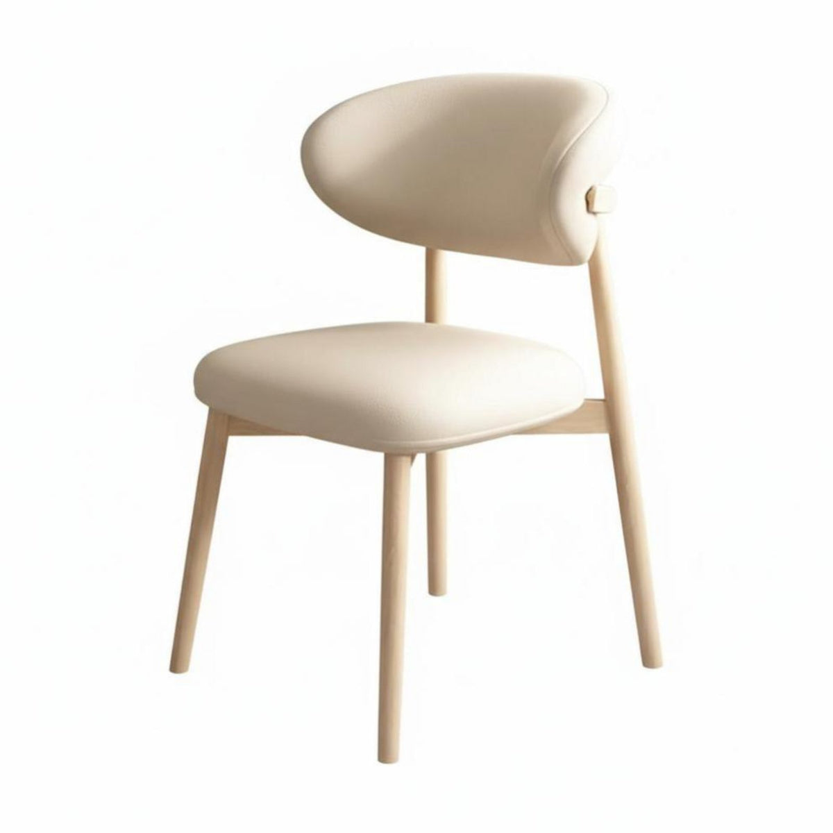 Upholstered Wooden Frame Chair Nordic design Seating Furniture Soft Upholstery adaptable Use for Readers, Cafe, Bedroom, Sunroom