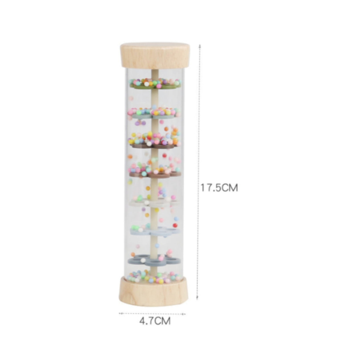 Early Education Rain Stick Toy Colorful Design Rain Sound Tube Vibrant Colors for Toddlers, Babies, Music Class, Preschool, Daycare