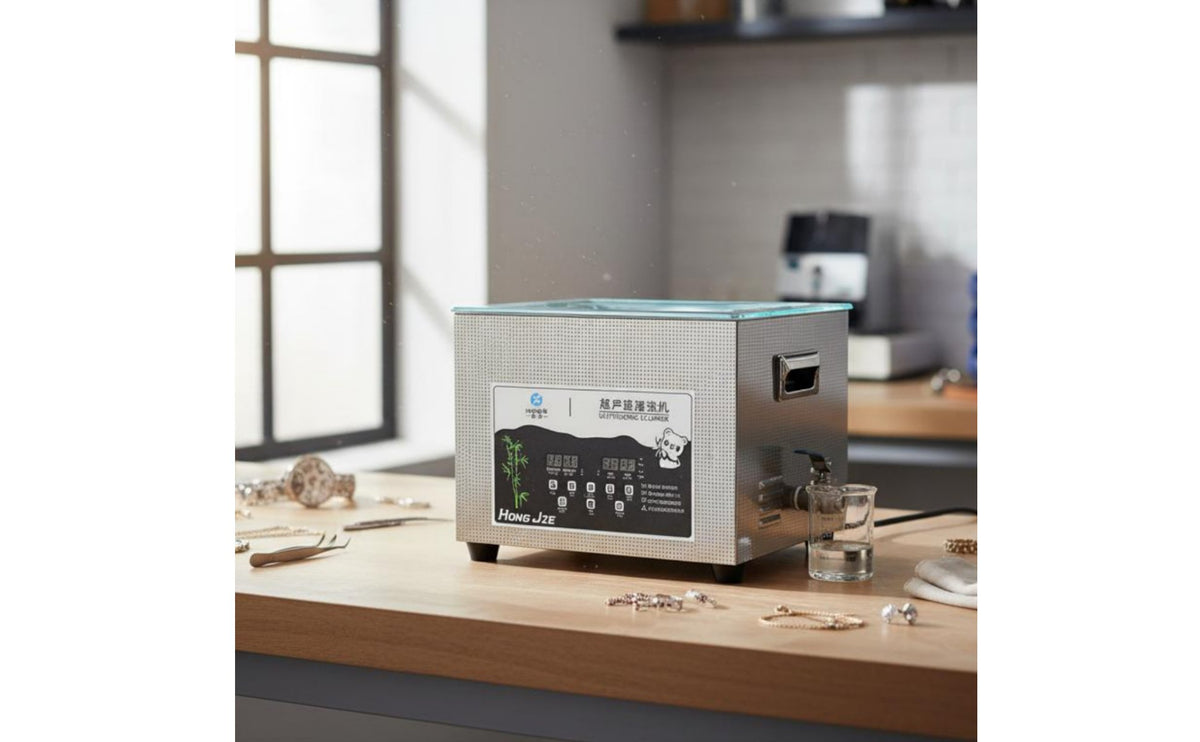 Oil Removing Sonic Cleaning Machine Compact Size Laboratory Sonic Cleaner Industrial Grade Heater for Laboratory, Workshop, Electronics Repair