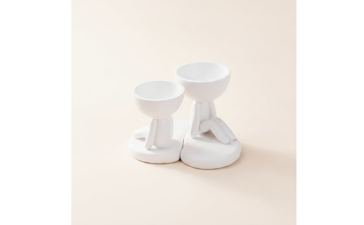 Candle Holder Matte Figurine Decorative Sculpture for Couples, Vanity