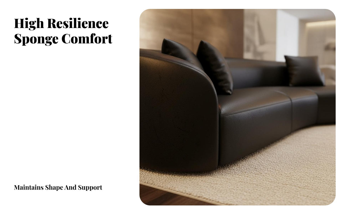 Curved Couch Light Luxury design Curved Settee Retro-Inspired Sofa for Apartment Dwellers, Interior Designers, Reception Area, Boutique, Living Room