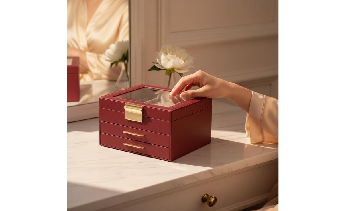 Multi-Compartment Jewelry Box Anti Oxidation Jewelry Storage Box Gift Idea for Women