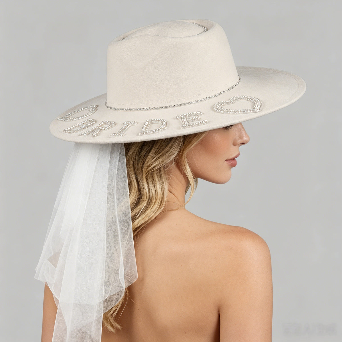 Vintage Suede Bride Hat with Jazz and Cowboy Styles