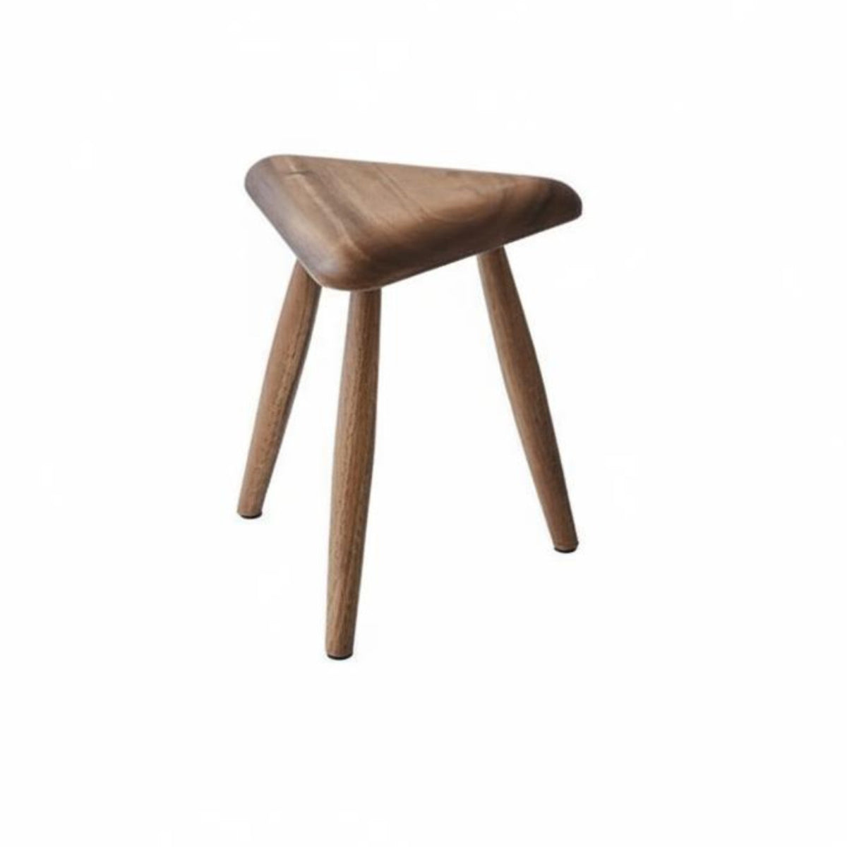Wabi-Sabi Design Three-Legged Toadstool-Shaped Perch Nordic Design Small Stool Designer Piece Household Furniture Polished Rounded Border S for Interior Designers, Homeowners, Adults, Bedroom, Living Room, Entryway, Balcony