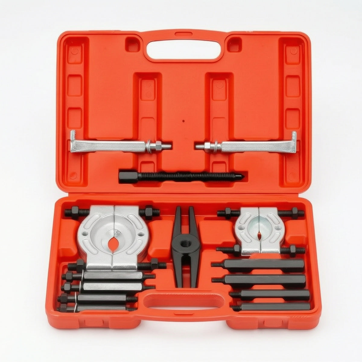Heat Treated Bearing Puller Set with Case Heavy Duty Bearing Puller Kit with Case Long-Lasting Tool Versatile for Mechanics