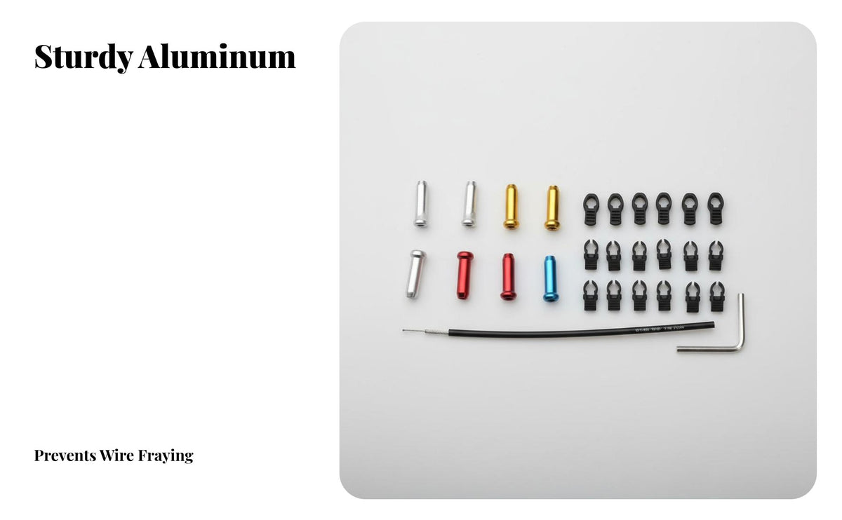 Bike Cord S-Hook Anti-Fraying Cycle Cord Wire Securing Bracket Derailleur Wire End Ends Secure Fit Wire End Compression Cap