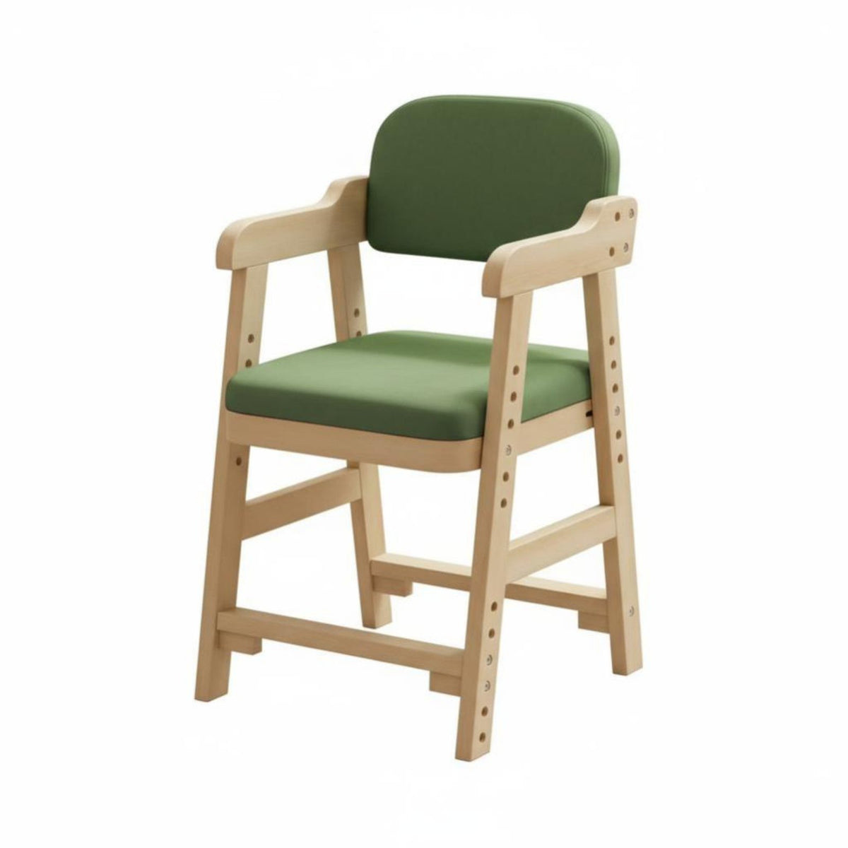 Adjustable Wooden child's Chair Ergonomic Design Height-Adjustable child's Chair Stable Frame Even Rounded Corner S for Home