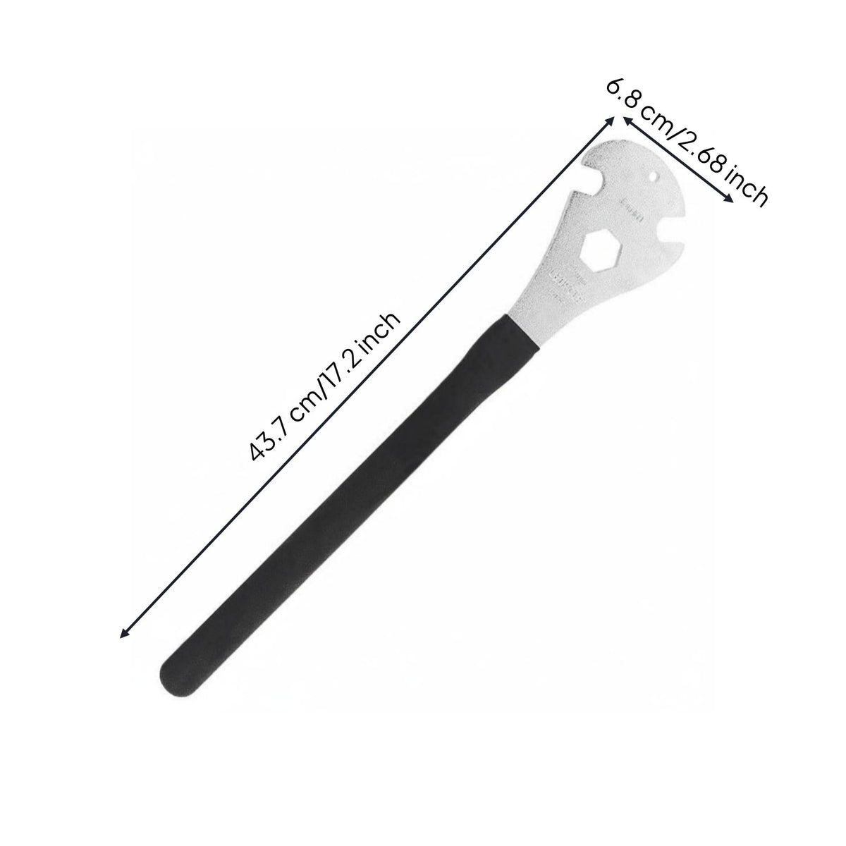 Professional Grade 15 Mm Pedal Wrench Shop Use Long Handle Pedal Wrench Long-Lasting Metal for Workshop