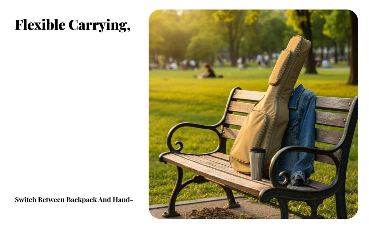 41 Inch Acoustic Guitar Bag 12mm Thick Padding Acoustic Guitar Gig Bag Musical Instrument Accessory Shockproof for Gigs, Outdoor