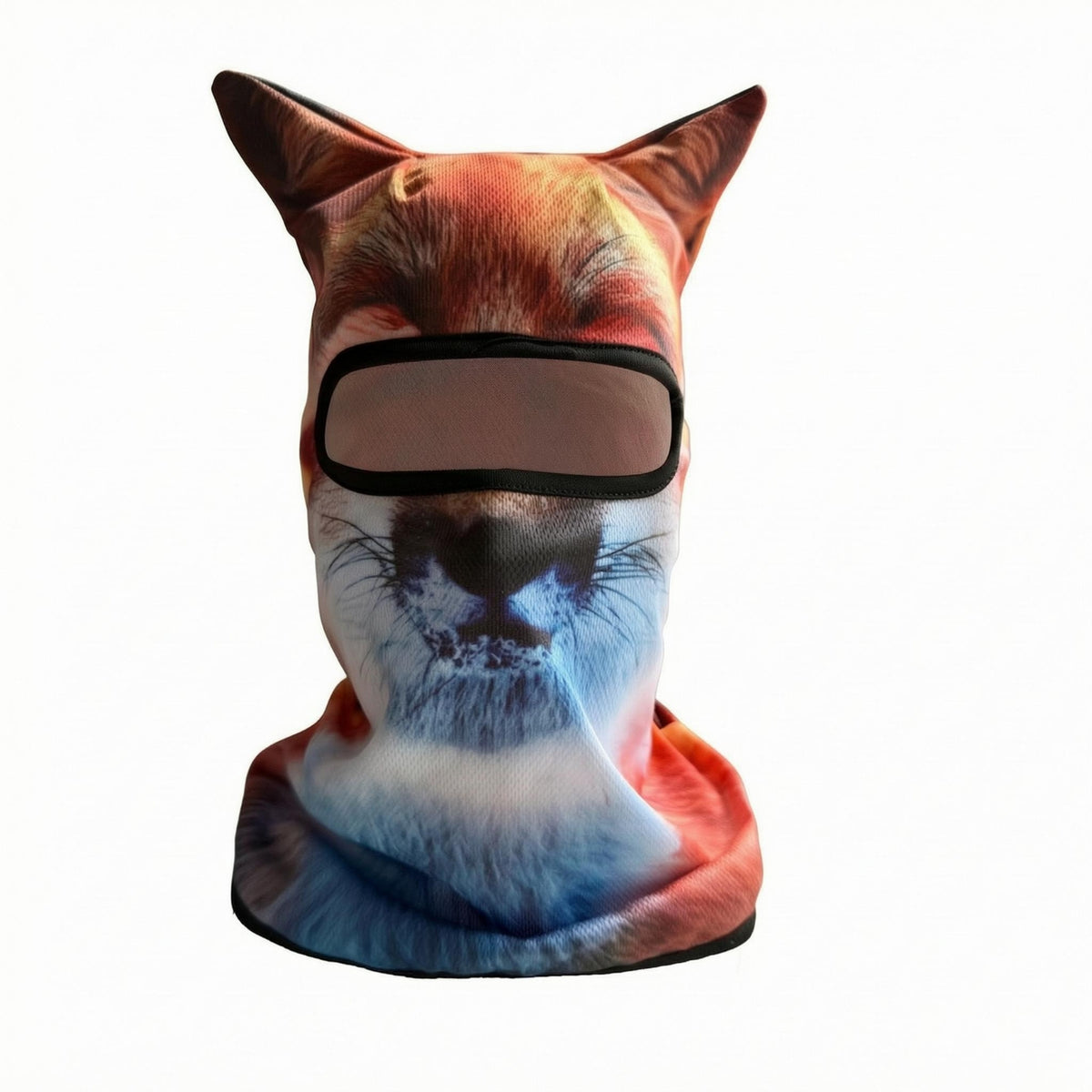 Bird-Eye Material 3D Creature Mask Hood Polyester 3D Creature Ear Balaclava Stretch Ear Hood Lightweight for Riding, Running, Fishing, Hiking