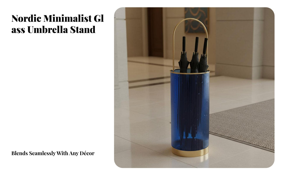 Freestanding Umbrella Rack Nordic Design Freestanding Umbrella Rack with Handle Storage Container Light Luxury Design Decorative