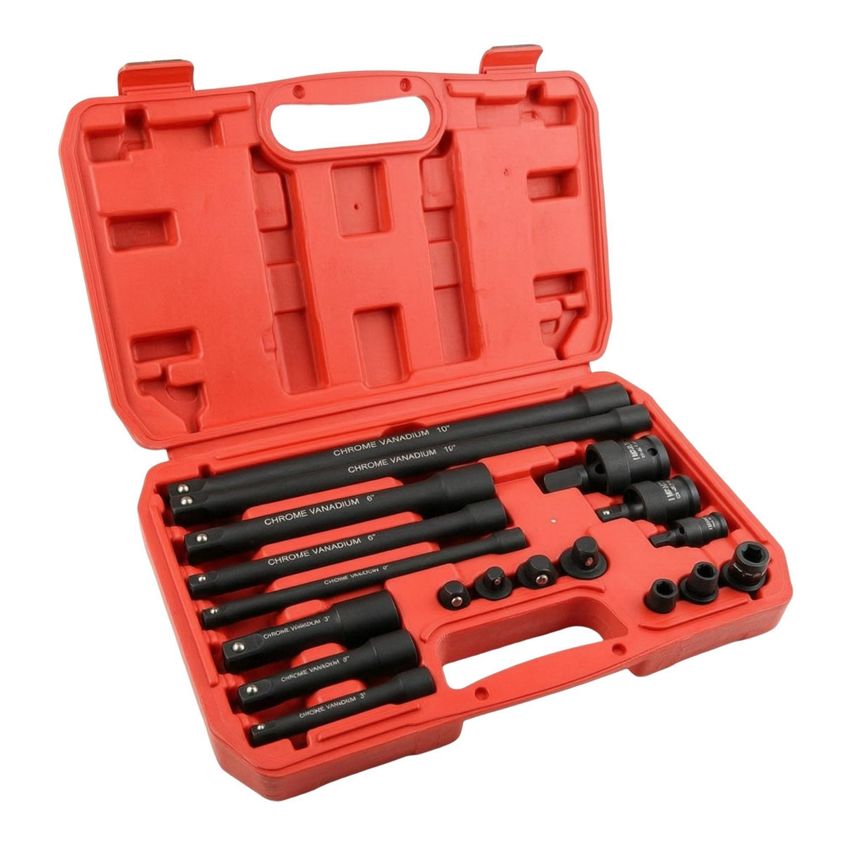 18 Pieces Drive Tool Accessory Set with Storage Case Resistant