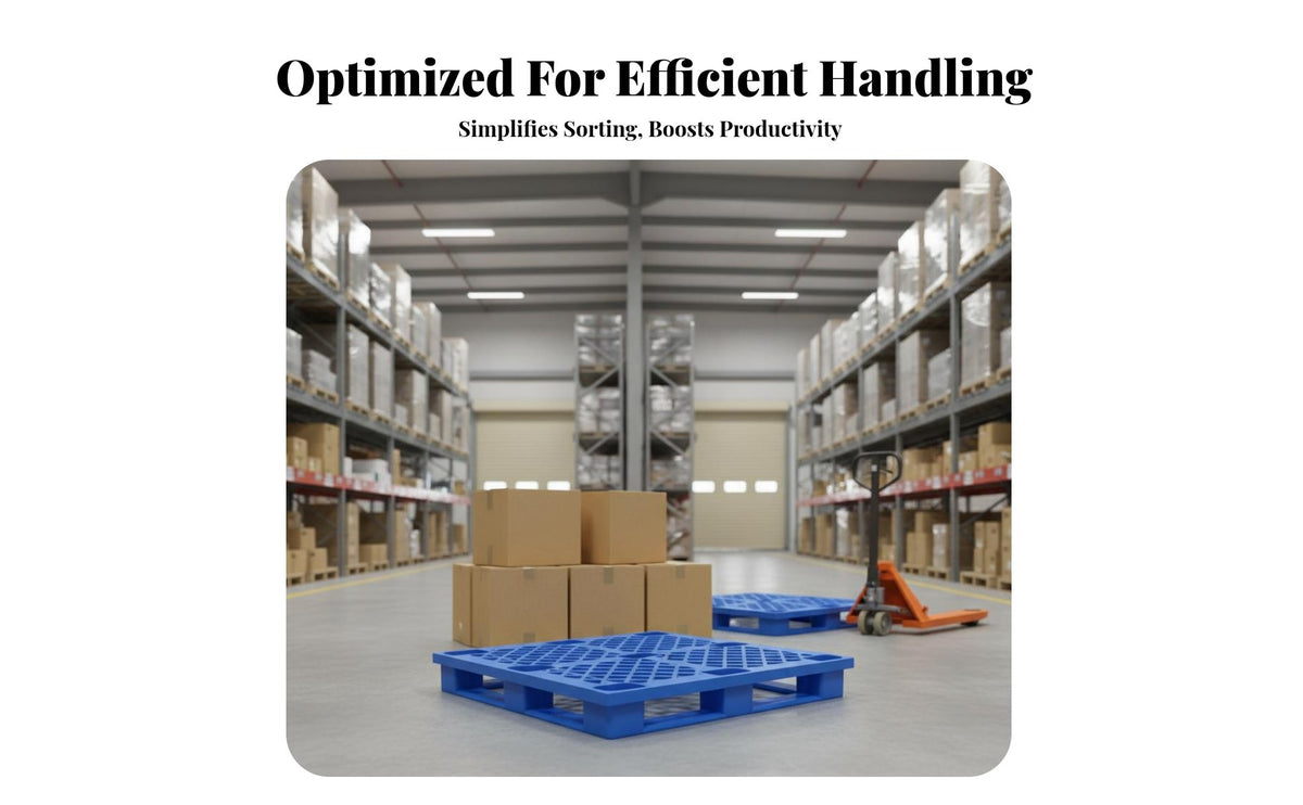 Pallet Water-Resistant-Resistant 9-Leg Grid Pallet Stackable Logistics Supplies for Warehouse Workers, Factory Workers
