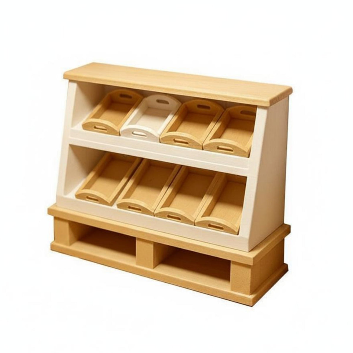 Mini Bread Cabinet Simulation Dollhouse Bakery Shelf Realistic Detail Tiny Bakery Display Case for Pretend Play