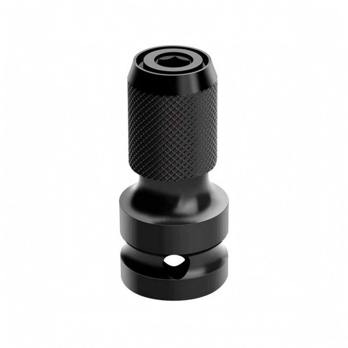 Knurled Grip Hex Square Adapter Spring-Loaded Hex to Socket Adapter Telescoping Sleeve Power Drill Socket Driver Adaptor Anti-Slip