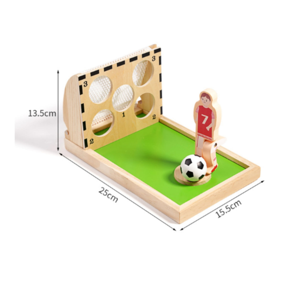 Wooden Tabletop Football Game with Target Board Compact Toy Football Game Competitive Fast-Paced for Playroom