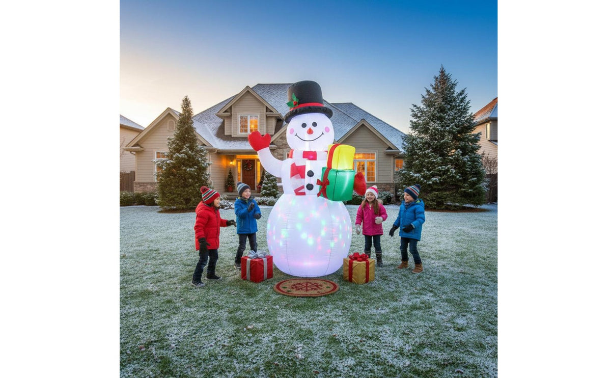 Outdoor Christmas Inflatable Weather-Resistant with Waterproof Lighted Christmas Yard Decoration for Lawn, Garden