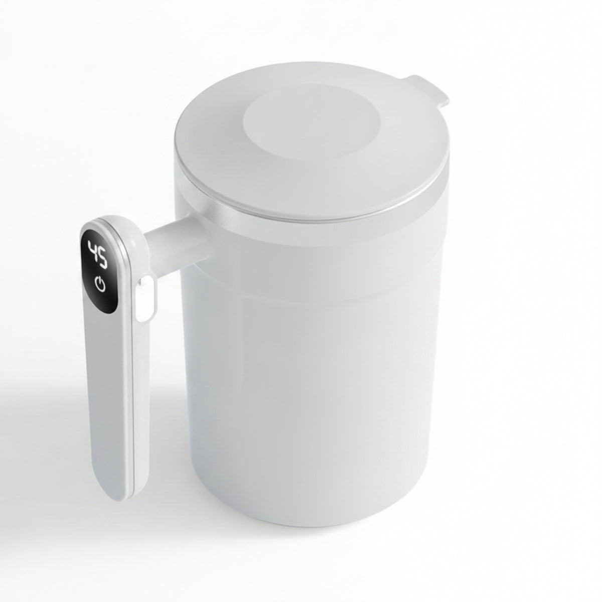 Built-in Button Display Rechargeable Stirring Cup Glossy Finish Drinkware