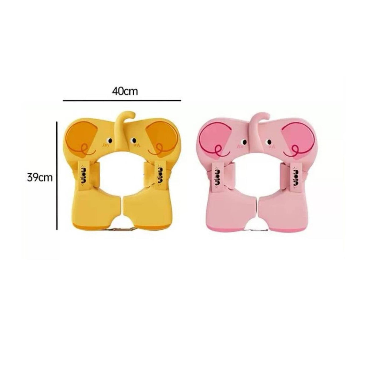 Front Opening Underarm Baby Swim Collar Printed Face Elephant Swim Collar Pastel Infant Pool Buoy Soft for Babies, Bath