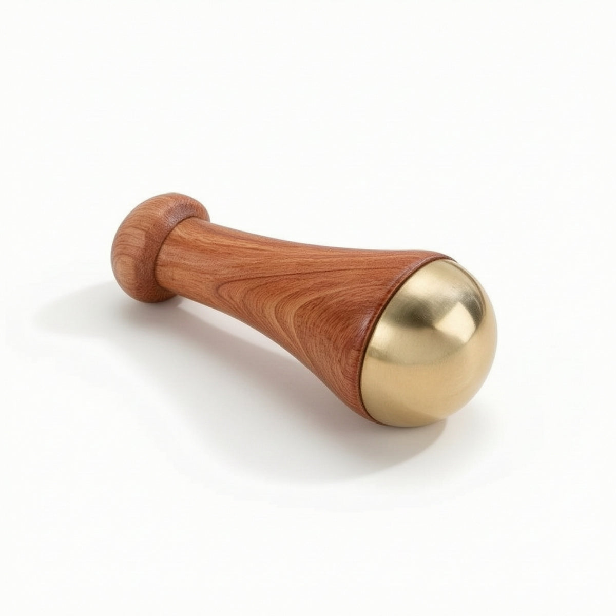 Brass Massage Stick with Wooden Handle Handheld Massager Manual for Home, Travel