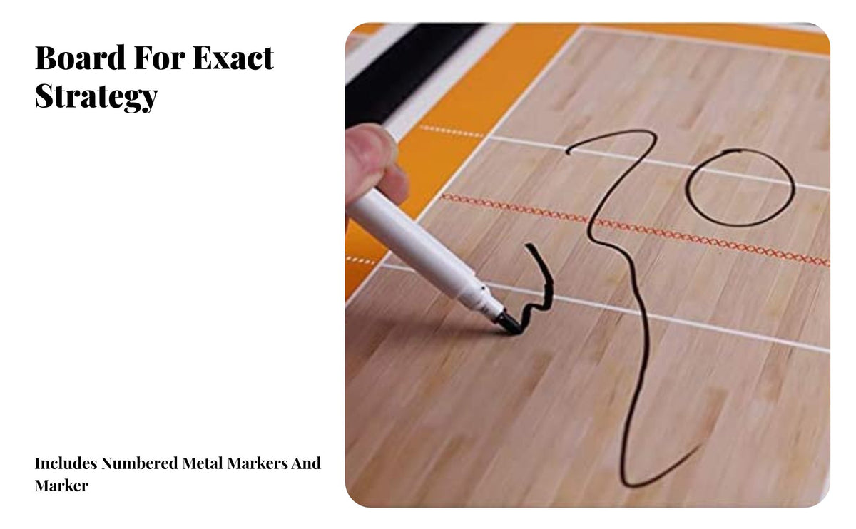 Includes Marker and Magnetic Pieces Attractive Coaching Board Portable Foldable Sports Strategy Board Long-Lasting for Team Captains