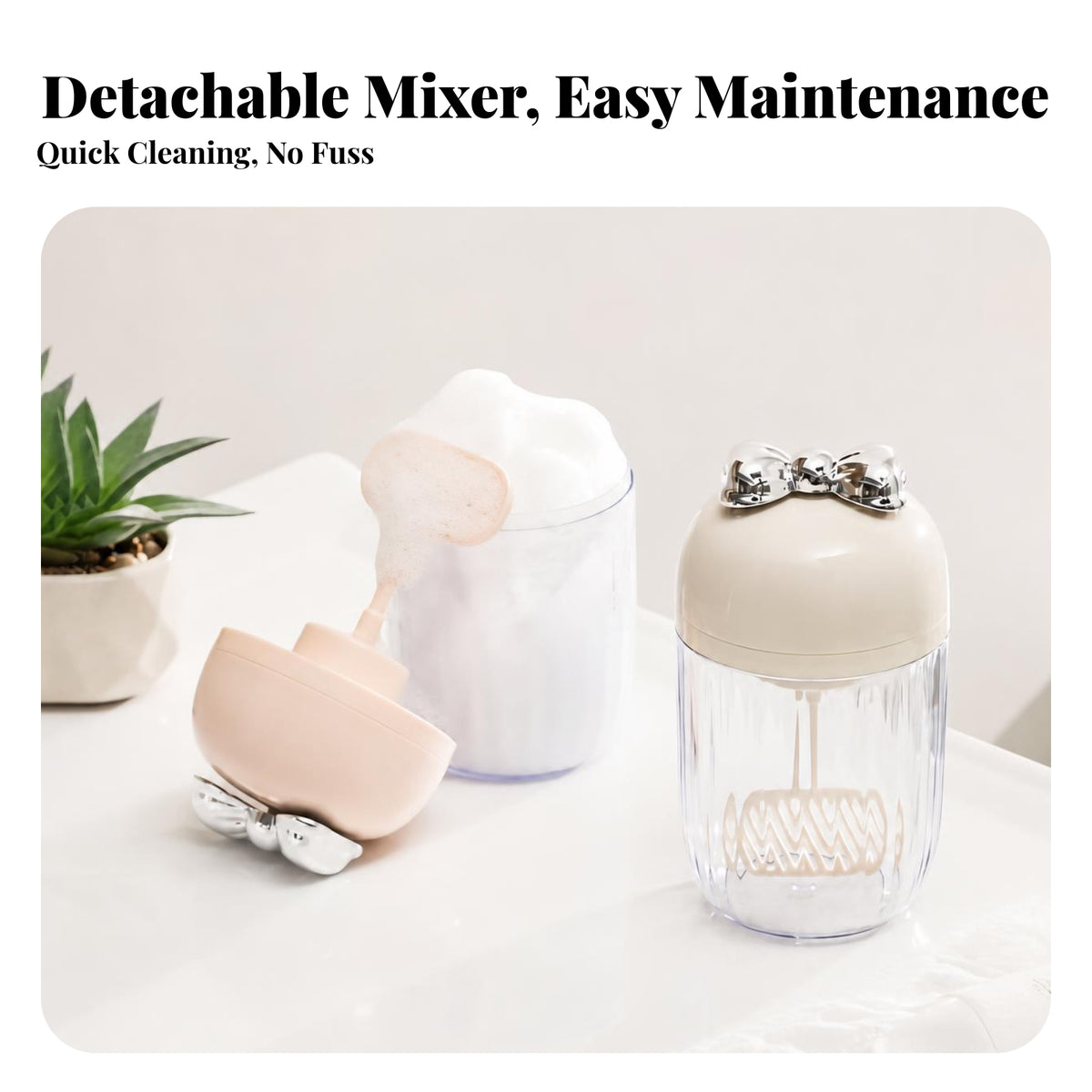 Type-C Rechargeable Electric Soap Dispenser Transparent Chamber Rechargeable Foam Maker Compact Electric Foam Maker ABS