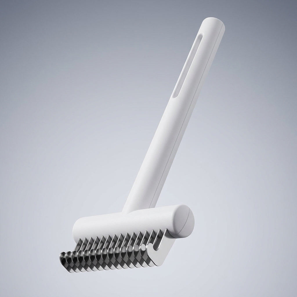 Cat Brush and Dog Brush for Professional Dog Grooming, Stainless Steel Detangling Comb with T-Shaped Handle, Pet Hair Removal Undercoat Rake