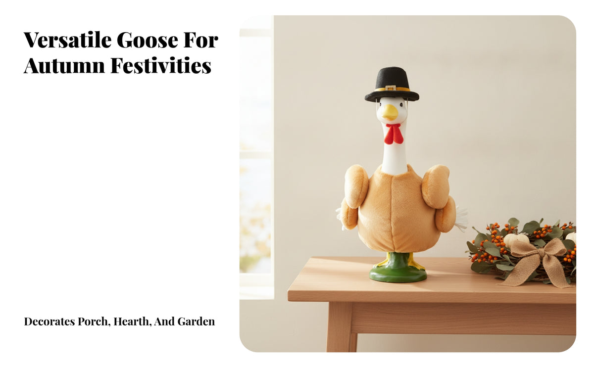 Porch Goose Outfit with Hat | Turkey Themed Holiday Design, Soft body suit, Porch Goose Outfit with Hat, for Thanksgiving