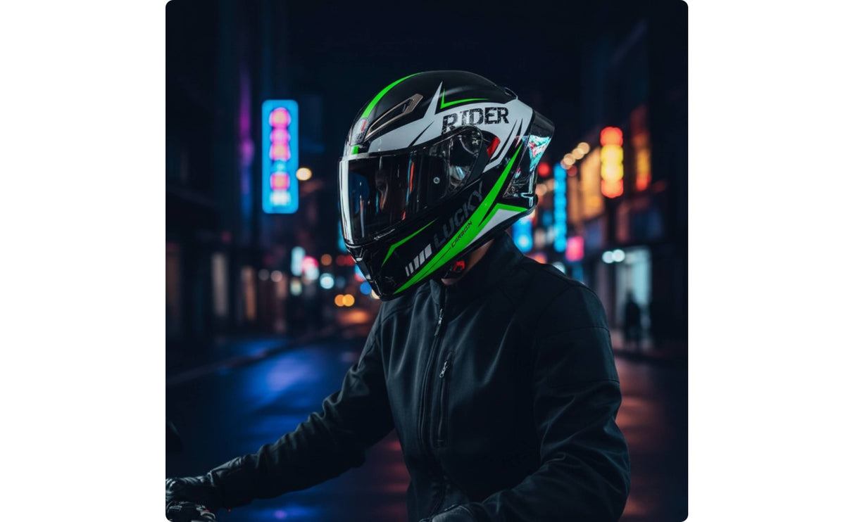 Washable Liner Helmet with Sun Visor | full-coverage design with Sun Visor, Aerodynamic, for Street Riding