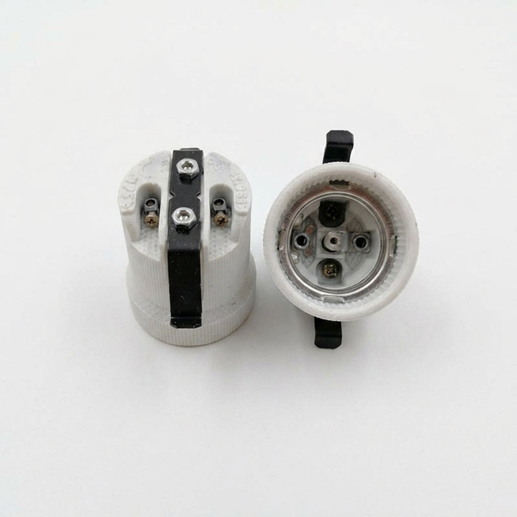 Ceiling Lighting Light Fitting with E27 Lamp Holder for Vintage Decor, High Temperature Resistant Ceramic Bulb Holder with Bracket, DIY E27 Lamp