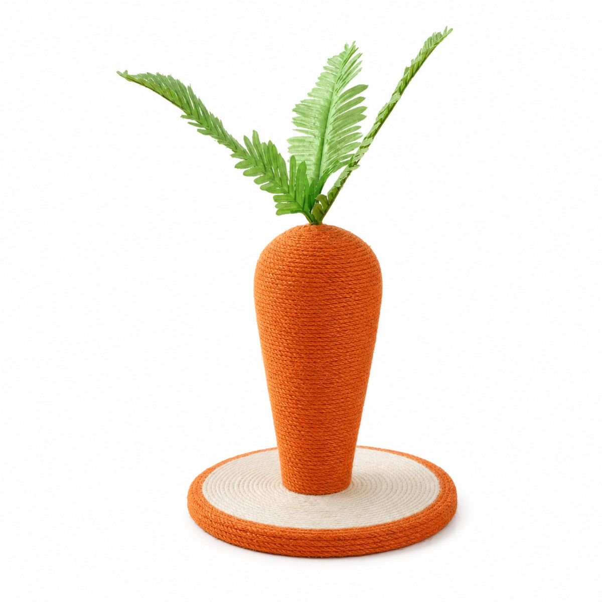 Carrot Scratching Post Sturdy Cat Scratching Post Scratcher with Toy Leaves Adorable Pet Supply Cute for Cats, Living Room