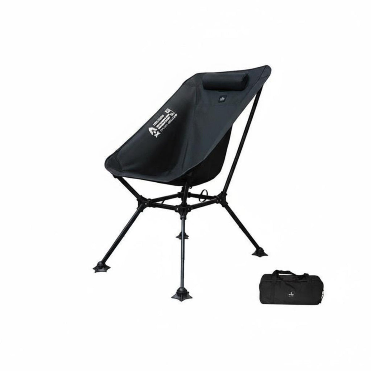 Foldable High-Back Reclining Lounger Lightweight Reclining Camp Chair Supports up to 150kg Camping Furniture Easy Assembly for Travelers, Sports Fans, Fishing, Picnic, Backyard, Sporting Events