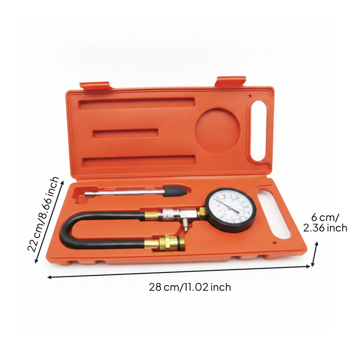 Engine Compression Tester Compact Cylinder Pressure Testing Kit Compression Tester Kit Flexible Tube