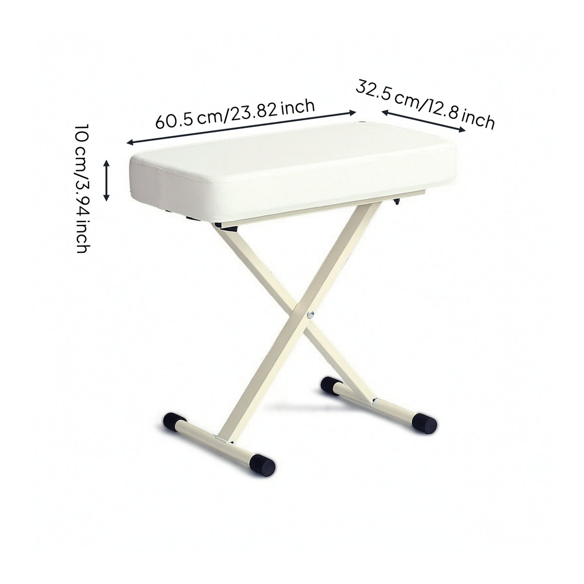Keyboard Bench Adjustable Height Piano Stool Stable Stool with Padded Seat for Pianists