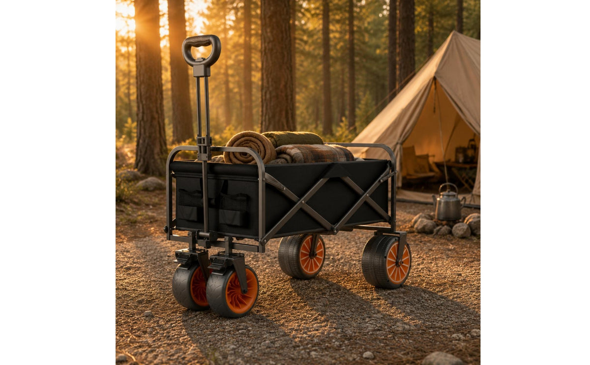 Foldable Design Battery Powered Beach Wagon Heavy Duty Electric Wagon for Picnic, Travel