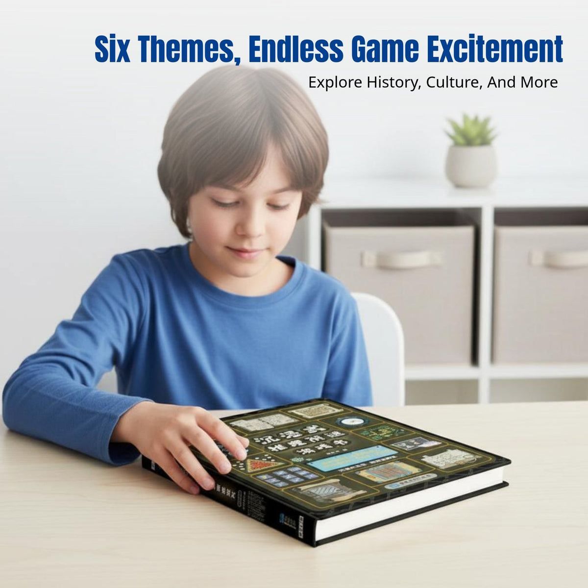 Kids Logic Tabletop Game, Brain Training Puzzle Toy, Immersive Reasoning Book Set for Ages 6-14