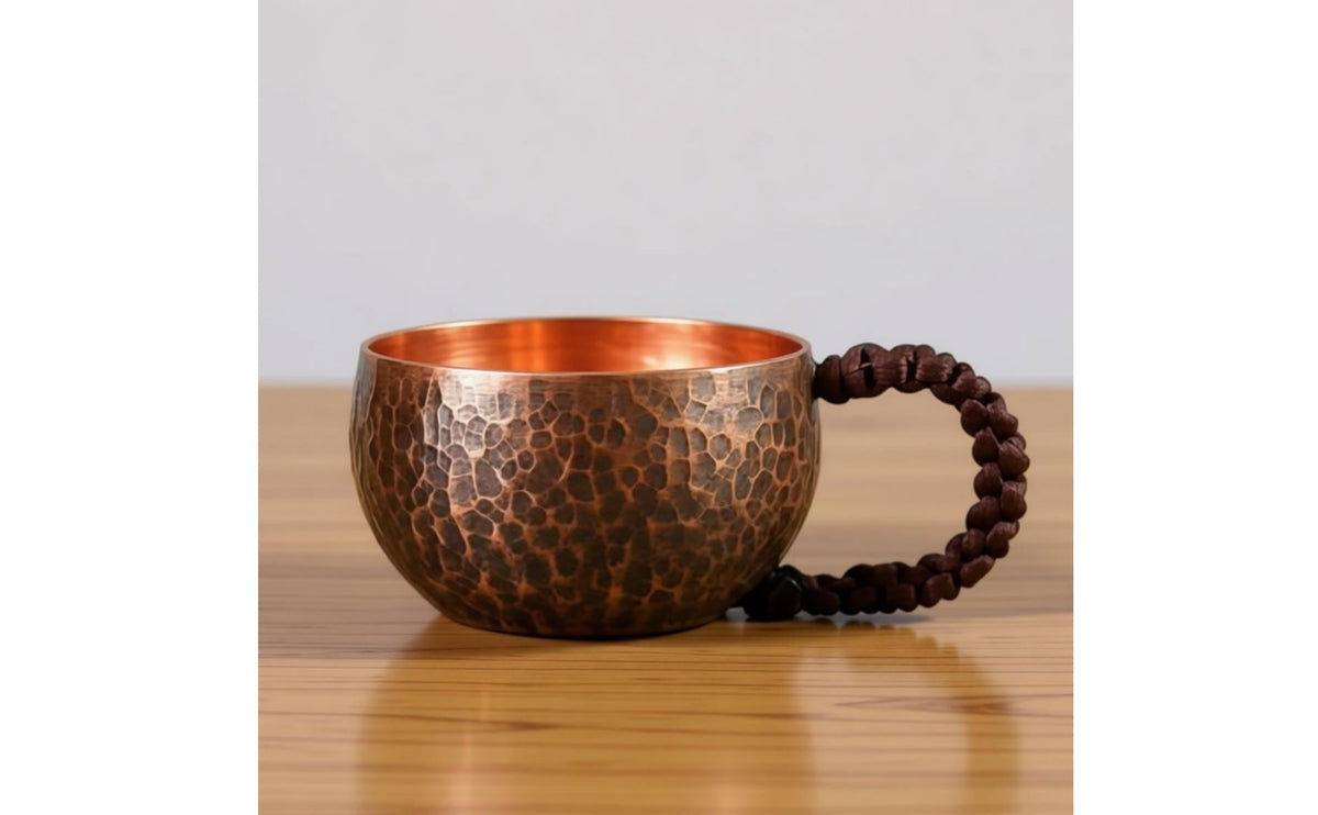 Hammered Copper Teacup Vintage Design Copper Mug Teaware for Home, Office