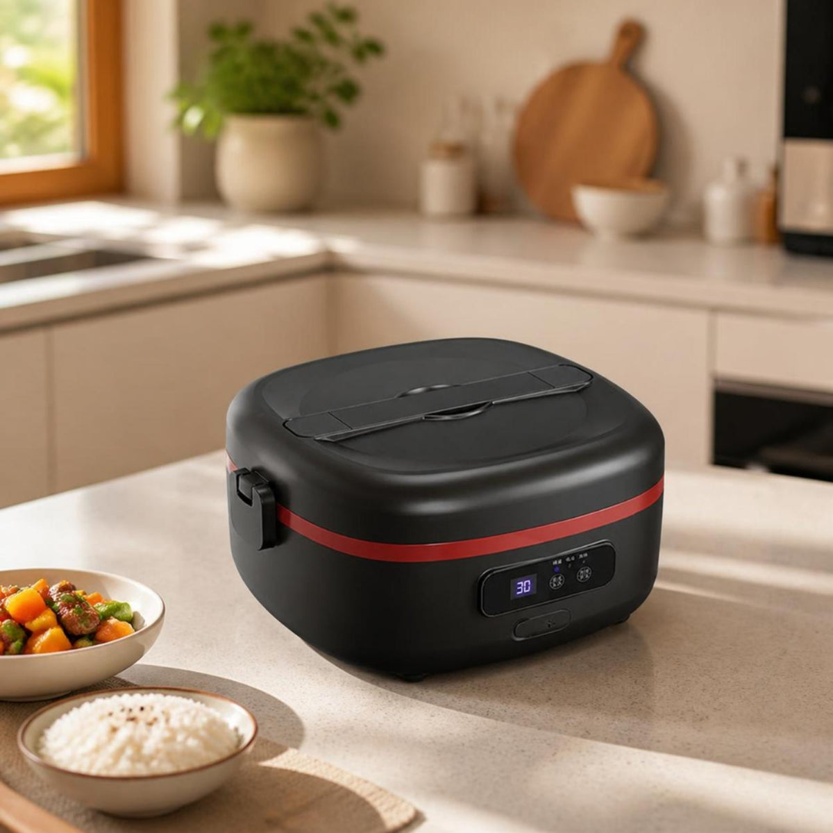 Insulated Meal Warmer Portable Insulated Meal Warmer with Stainless Steel Container Self-Heating Food Warmer for Office Workers, Commuters, Dorm